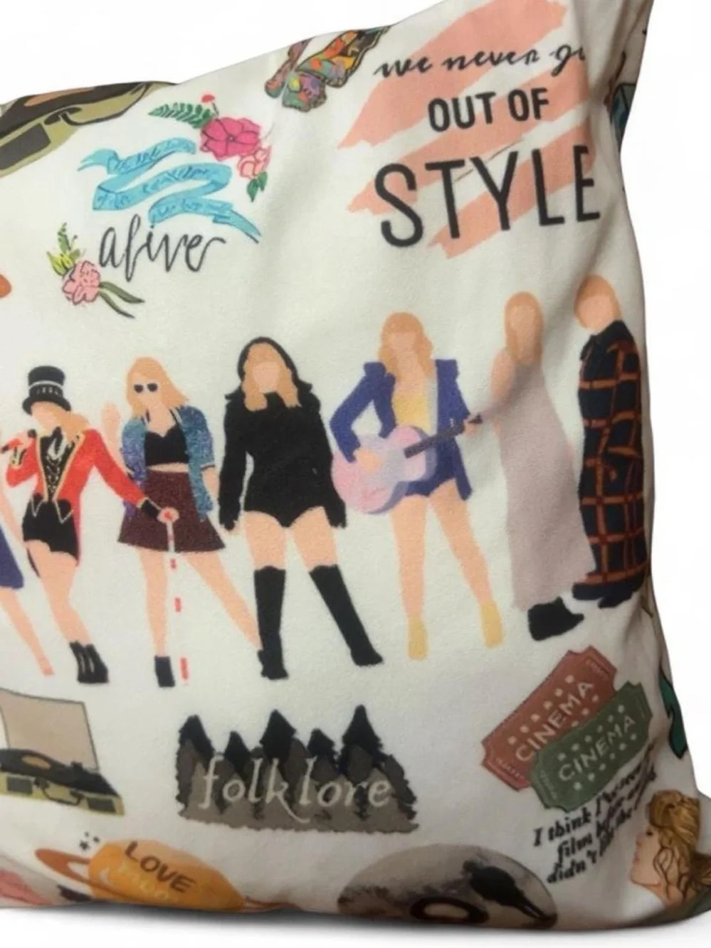 Taylor Swift Eras Throw Pillow | Swiftie Decorative Accent Cushion